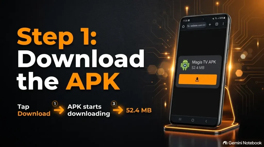 Download the APK file magis tv infograph